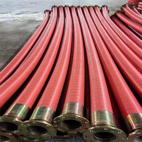 SAE 100 R2 large‑bore hydraulic rubber hose flange type