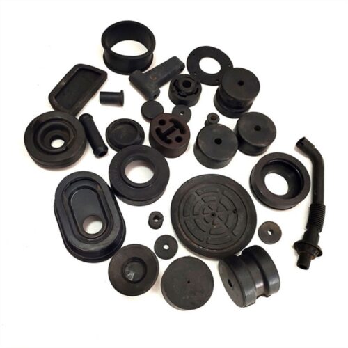 Industrial rubber sealing parts processing in manufacturing workshop