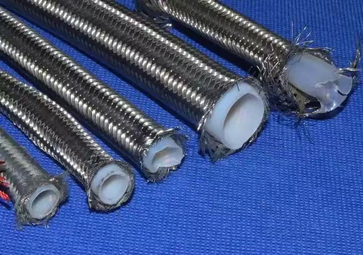 Miniature PTFE braided hose for .