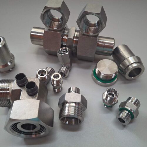 metric NPT BSPP JIC thread stainless steel hydraulic pipe fittings