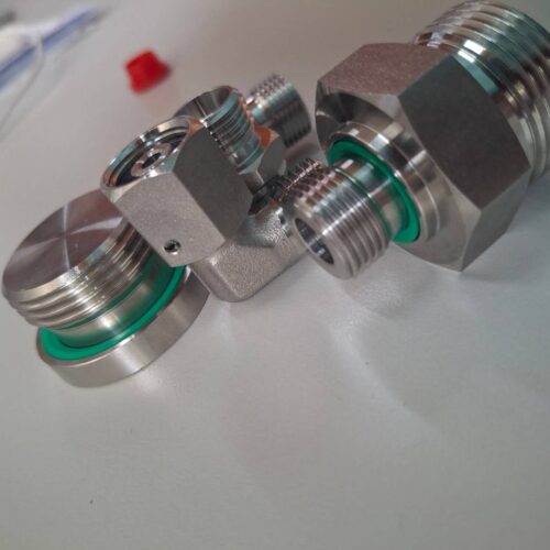 stainless steel 90° elbow hydraulic fitting for industrial hydraulic system