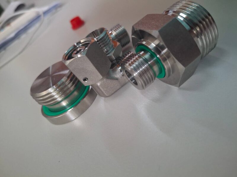 stainless steel 90° elbow hydraulic fitting for industrial hydraulic system