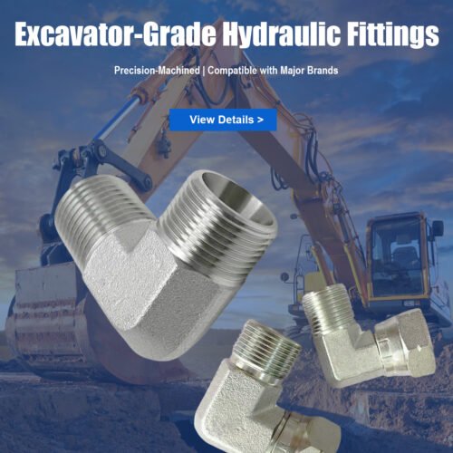 stainless steel 90° elbow hydraulic fitting for industrial hydraulic system
