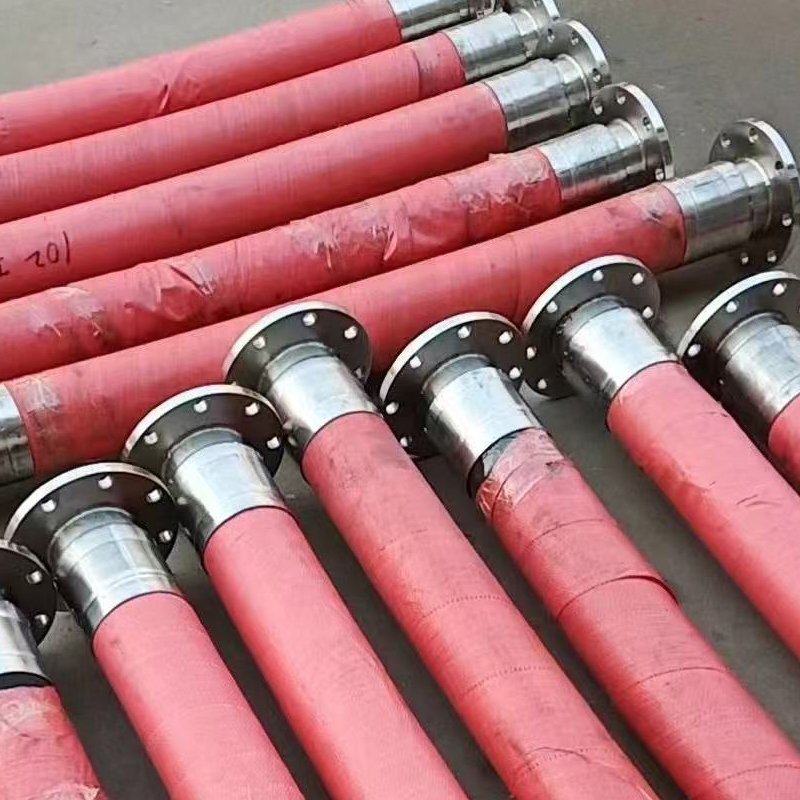 High pressure large diameter flange hydraulic rubber hose finished product
