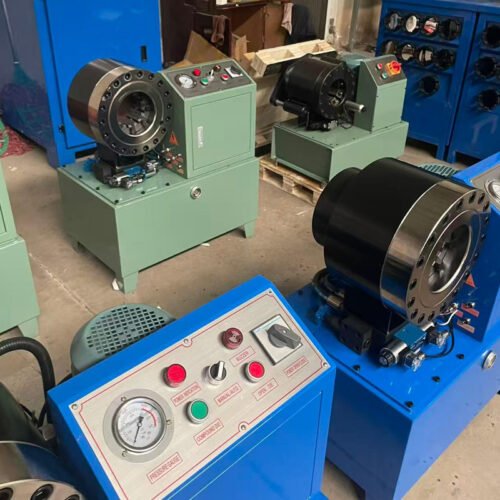 . Complete hose crimping machine with various dies for different hose sizes
