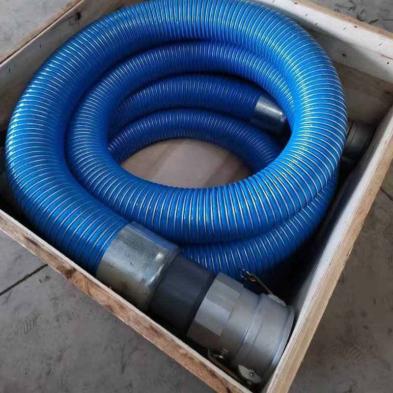 . Lightweight flexible composite hose for tank truck chemical medium transfer