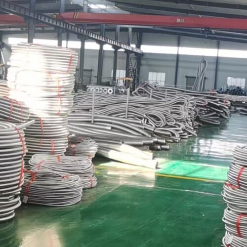 Large bore stainless steel flexible metal hose used in chemical industry anti‑corrosion system