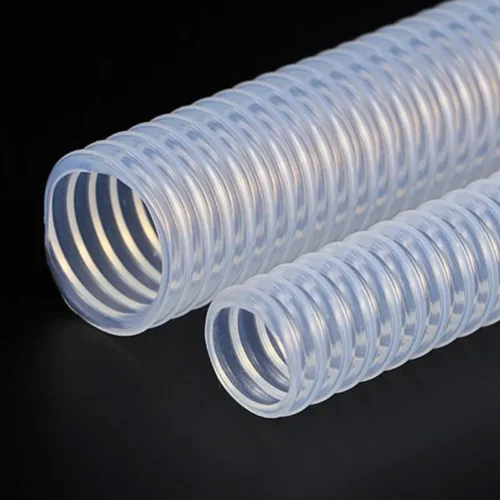 High temperature resistant un‑braided bare PTFE corrugated tube for chemical fluid handling