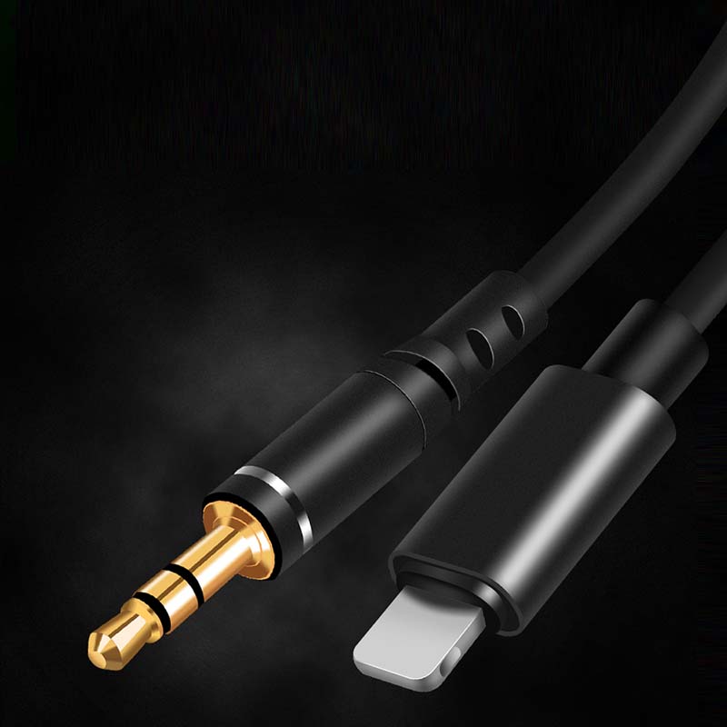 Coiled AUX Cable for iPhone - Audio Cable or Adapter - flitop.net