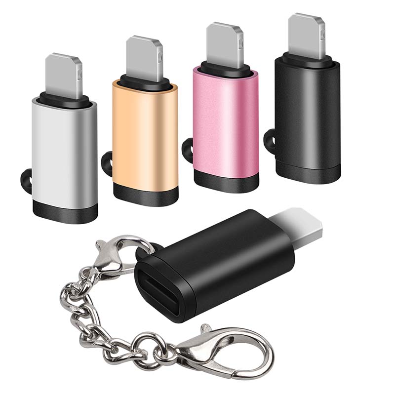 Type-C-vrouwelijk naar Lightning-mannelijk adapter met ondersteuning voor PD-opladen voor iPhone</t...