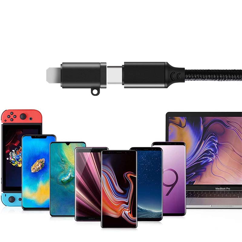 Type-C-vrouwelijk naar Lightning-mannelijk adapter met ondersteuning voor PD-opladen voor iPhone</t...