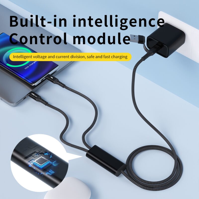 2-IN-2 Quick Charging Data Cable TYPE C to TYPE C and TYPE C - IPHONE CABLE - flitop.net