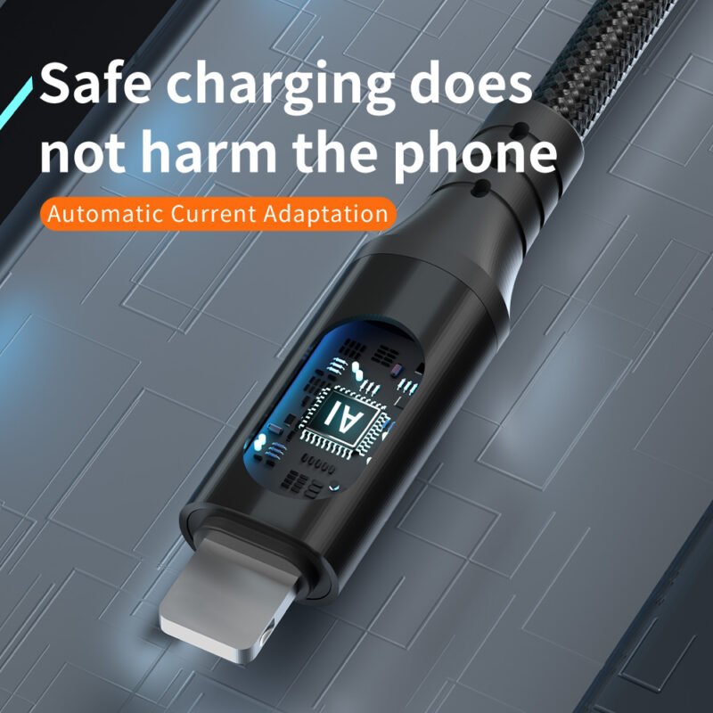 Star-sky Series Charging Watts LED Display USB AM/Lightning Braid Quick Charging Cable - IPHONE CABLE - flitop.net