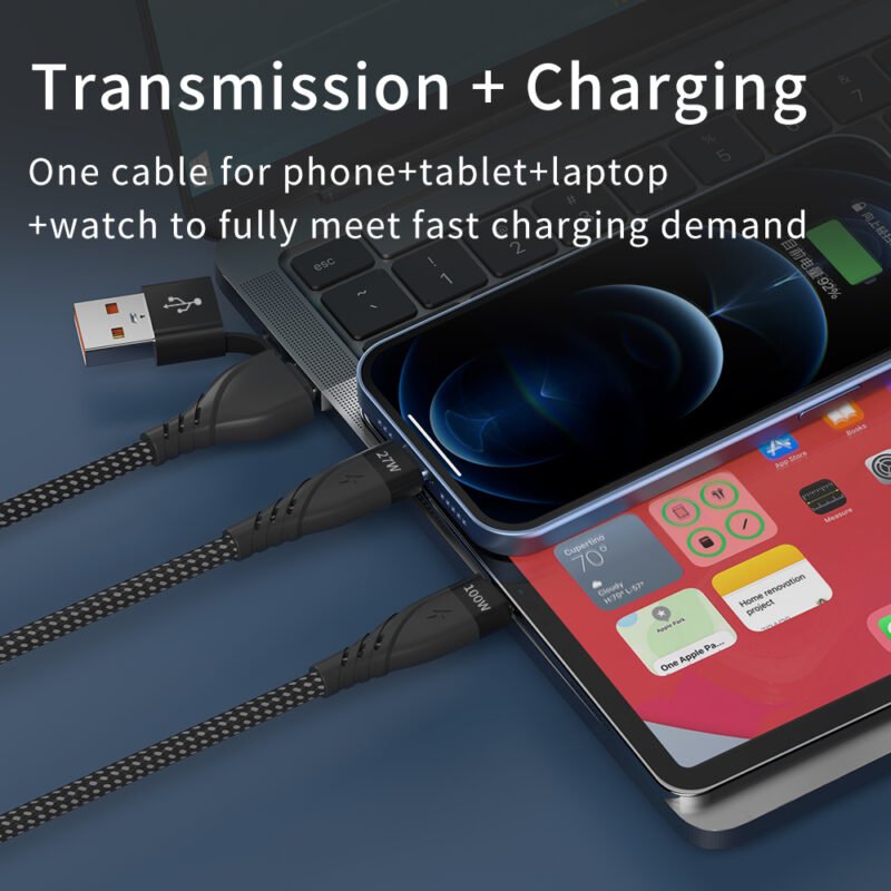 CYCLONE Serie 2-IN-2 Multi-function PD Quick Charging Cable - IPHONE CABLE - flitop.net