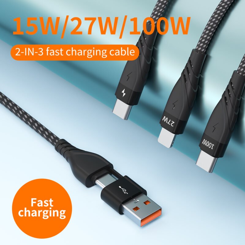 CYCLONE Serie 2-IN-3 Multi-function PD Quick Charging Cable - IPHONE CABLE - flitop.net