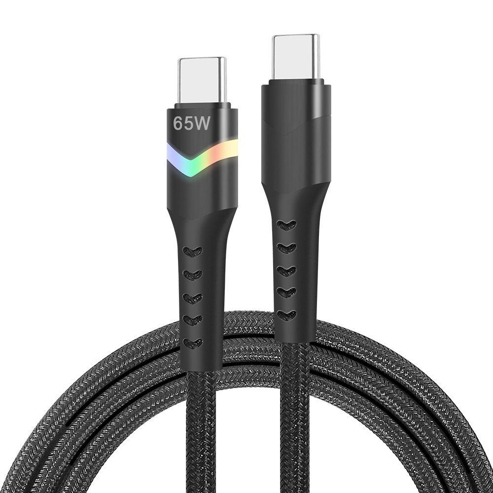 Rainbow Series TYPE CM/CM LED Light Nylon Braid PD Quick Charging Cable - IPHONE CABLE - flitop.net
