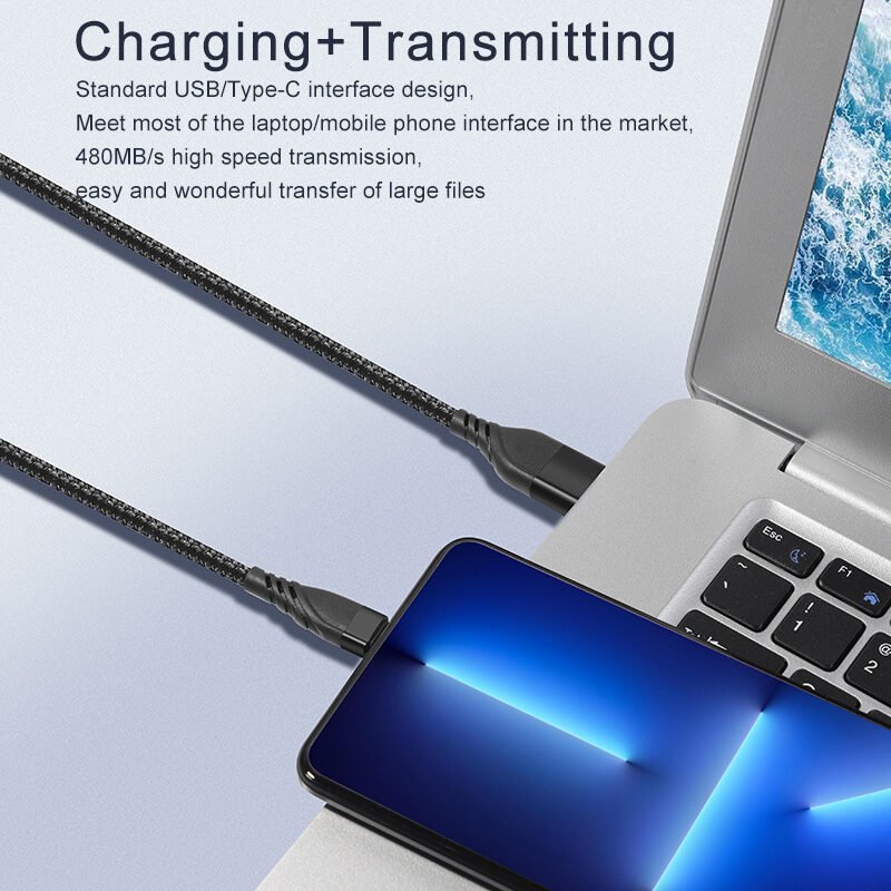 CYCLONE 系列 2 合 1 编织线缆（CM 型）+ USB-AM 转 Lightning 8 针适配器 ...