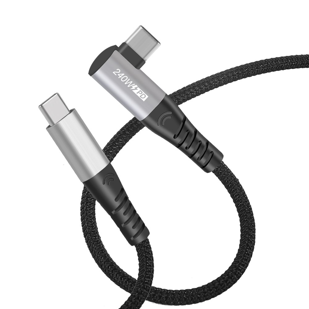 TheRock Series TYPE CM Straight to TYPE CM right angle PD Nylon Braided quick charging cable - TYPE C CABLE - flitop.net