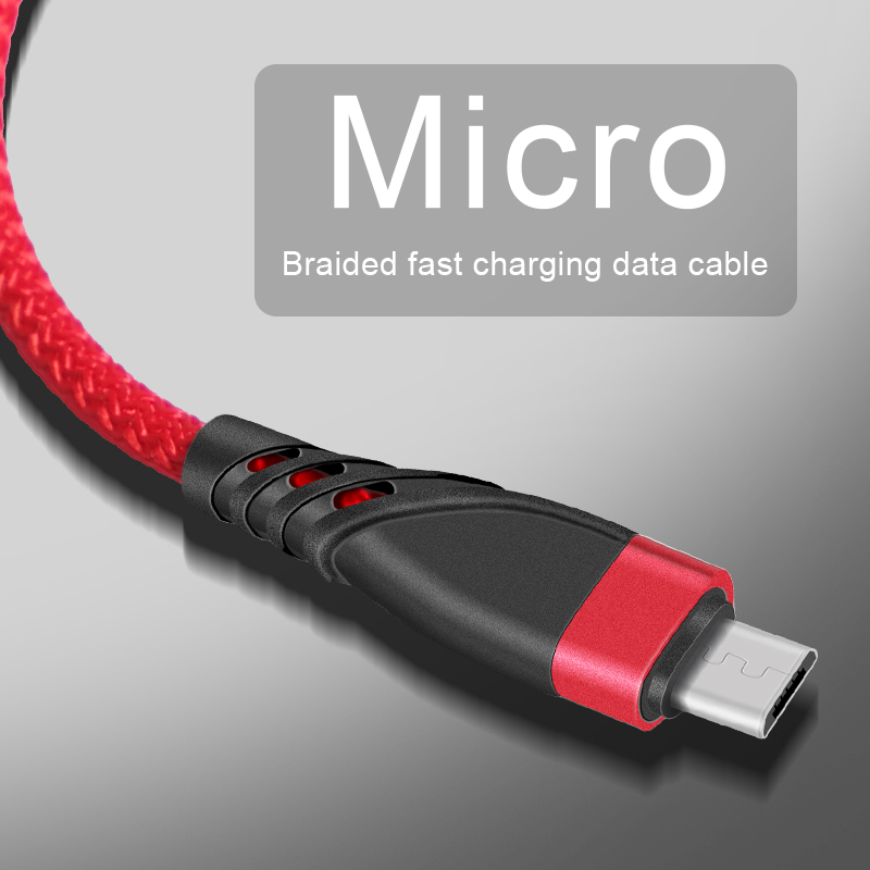 Cabo CYCLONE da série, com trança de nylon, USB A macho para Micro B macho</trp-post-container...
