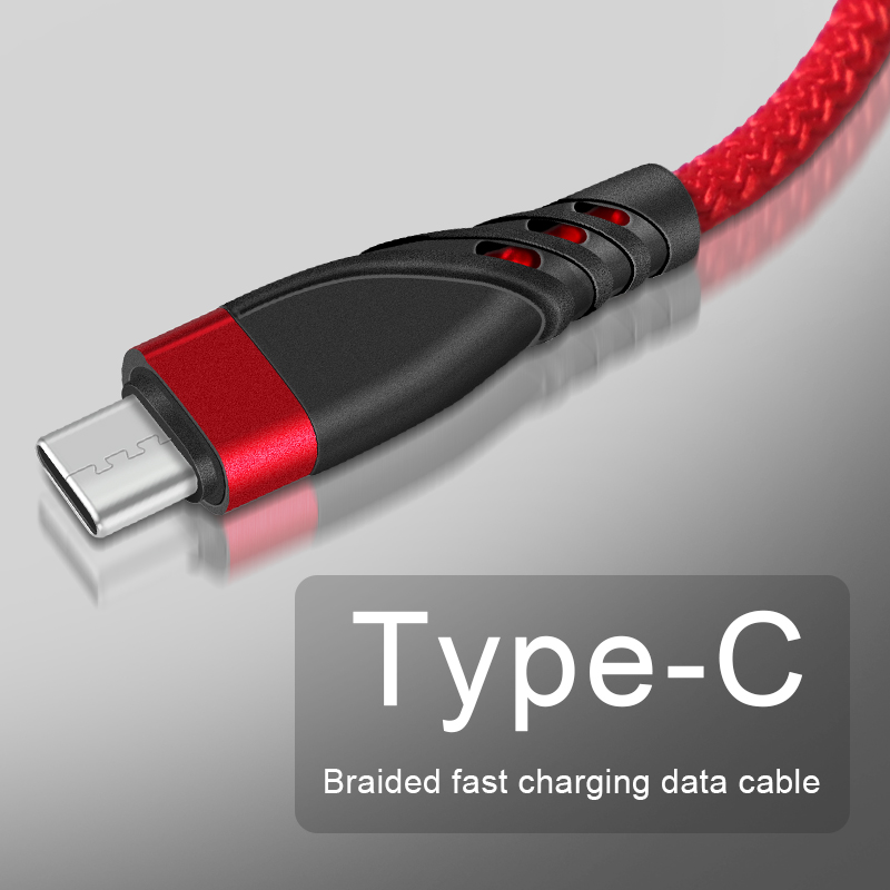 CYCLONE Serie Nylon braid USB A male to Type C male Data and Charging cable - IPHONE CABLE - flitop.net