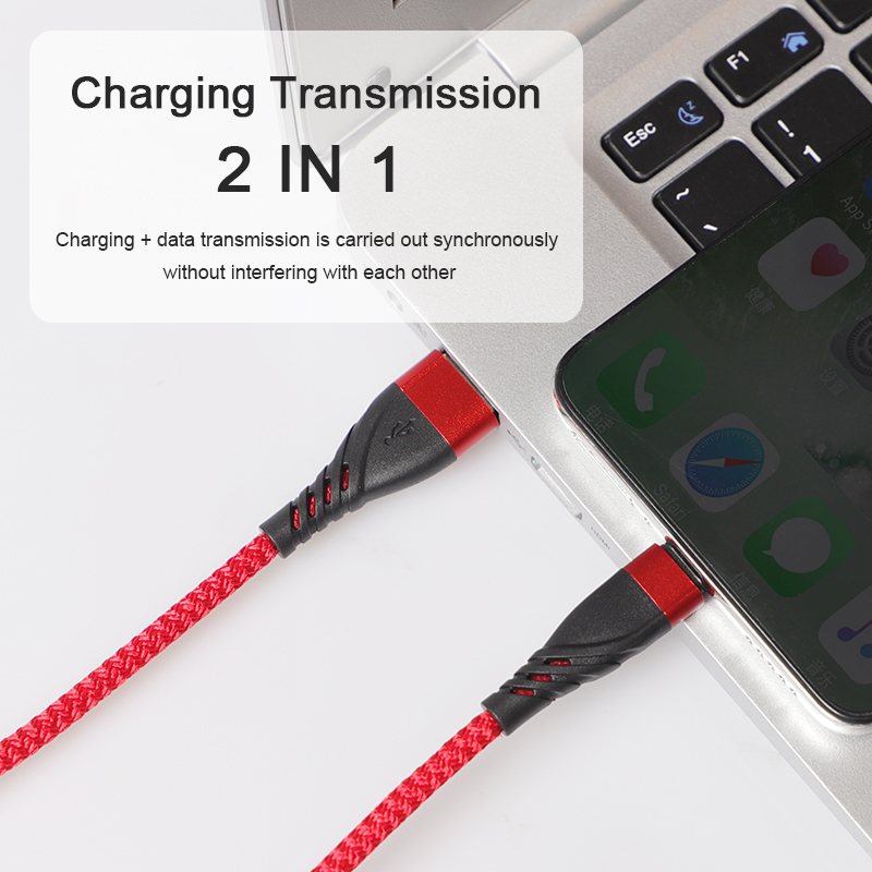 Cabo CYCLONE da série, com trança de nylon, USB A macho para Micro B macho</trp-post-container...