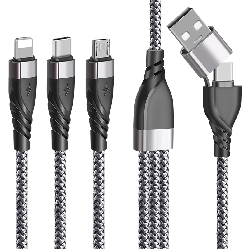 CYCLONE Serie 2 in 3 Armature braid universal USB Charging Cable - IPHONE CABLE - flitop.net