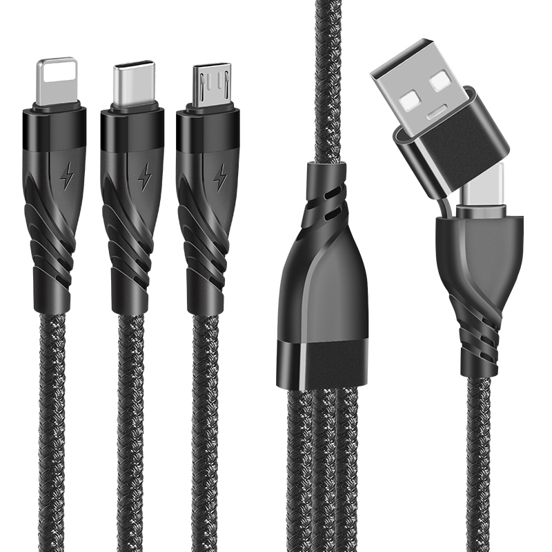 CYCLONE Serie 2 in 3 Armature braid universal USB Charging Cable - IPHONE CABLE - flitop.net